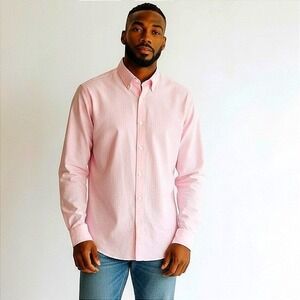 Thomas Pink Mens Classic Fit Pinstripe Button Down Shirt 18.5 37.5 Mens NWOT